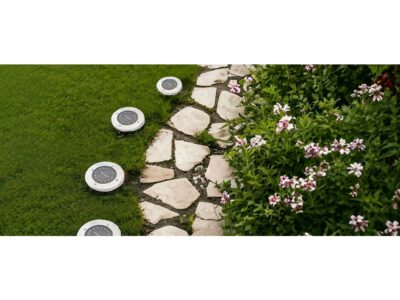 LAMPA OGRODOWA NAJAZDOWA SOLARNA 16 LED - biały zimny