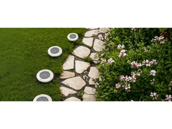 LAMPA OGRODOWA NAJAZDOWA SOLARNA 16 LED - biały zimny