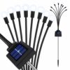 LAMPA OGRODOWA SOLARNA 8 LED KULKI - zimny biały