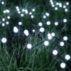 LAMPA OGRODOWA SOLARNA 8 LED KULKI - zimny biały