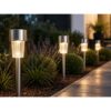 LAMPA SOLARNA OGRODOWA WBIJANA - srebrny