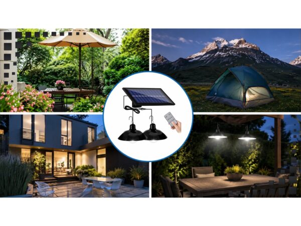 LAMPA SUFITOWA SOLARNA LED PILOT 2x ŻYRANDOL - MIX