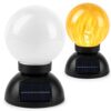 LAMPION SOLARNY KULA Z PODSTAWĄ 30x18 3 DIODY