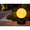 LAMPION SOLARNY KULA Z PODSTAWĄ 30x18 3 DIODY