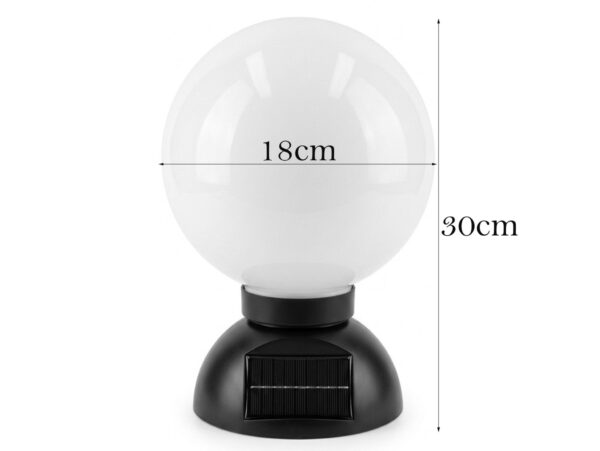 LAMPION SOLARNY KULA Z PODSTAWĄ 30x18 3 DIODY