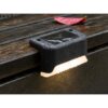 LAMPKA LAMPA SOLARNA KRAWĘDZIOWA 1 LED 8x4,5x4,2cm - czarny/ciepły biały mleczny klosz