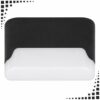 LAMPKA LAMPA SOLARNA KRAWĘDZIOWA 1 LED 8x4,5x4,2cm - czarny/ciepły biały mleczny klosz