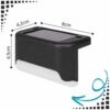 LAMPKA LAMPA SOLARNA KRAWĘDZIOWA 1 LED 8x4,5x4,2cm - czarny/ciepły biały mleczny klosz