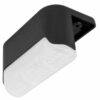 LAMPKA LAMPA SOLARNA KRAWĘDZIOWA 1 LED 8x4,5x4,2cm - czarny/ciepły biały mleczny klosz