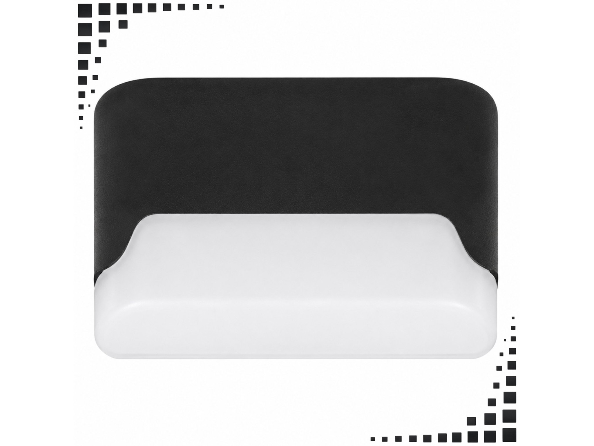 LAMPKA LAMPA SOLARNA KRAWĘDZIOWA 1 LED 8x4,5x4,2cm - czarny/ciepły biały mleczny klosz 4 szt