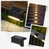 LAMPKA LAMPA SOLARNA KRAWĘDZIOWA 1 LED 8x4,5x4,2cm - czarny/ciepły biały mleczny klosz 4 szt
