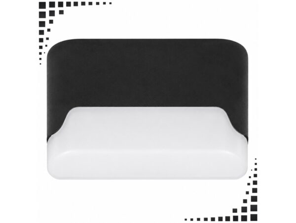 LAMPKA LAMPA SOLARNA KRAWĘDZIOWA 1 LED 8x4,5x4,2cm - czarny/ciepły biały mleczny klosz 8 szt