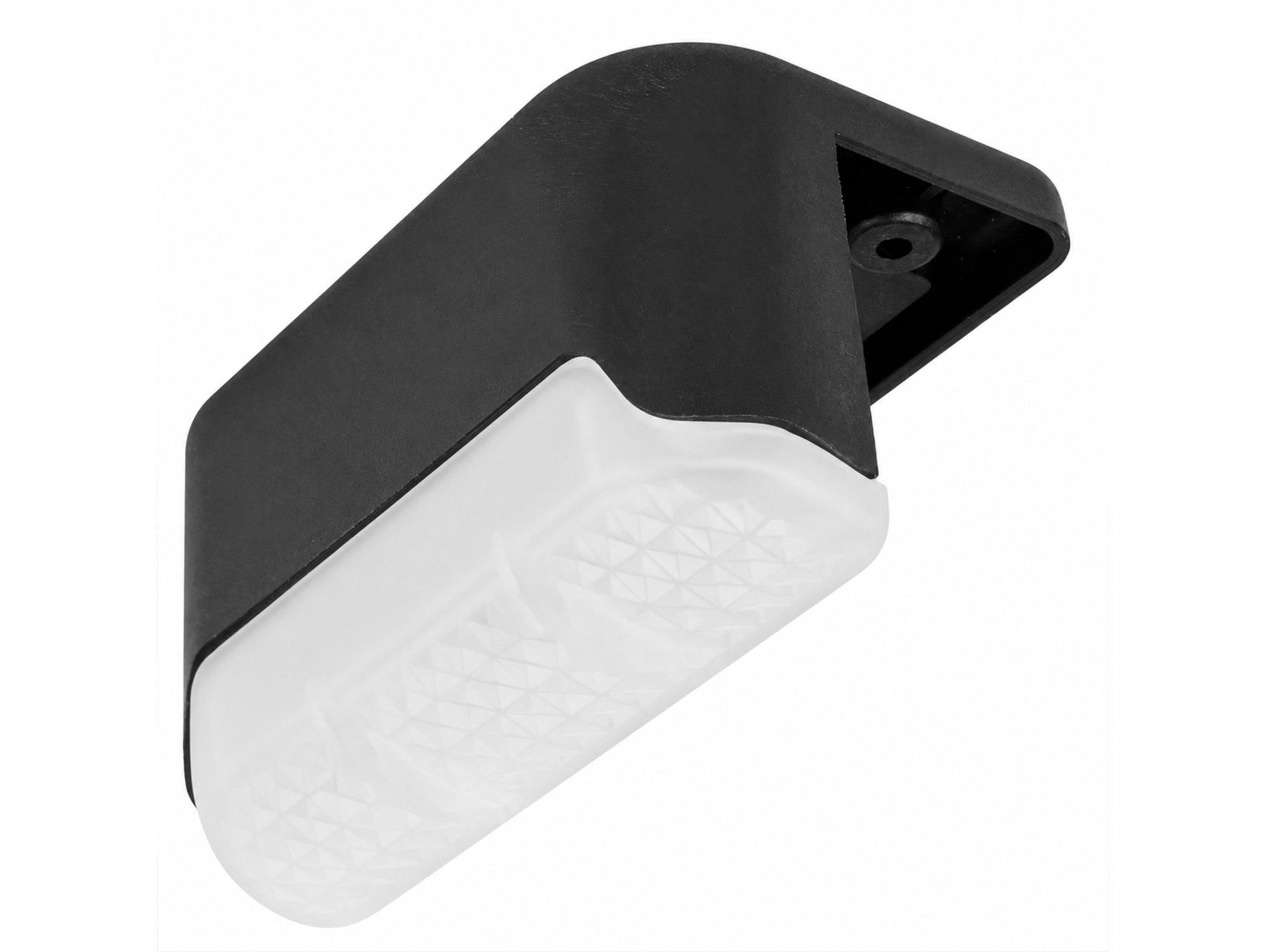 LAMPKA LAMPA SOLARNA KRAWĘDZIOWA 1 LED 8x4,5x4,2cm - czarny/ciepły biały mleczny klosz 8 szt