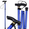 LASKA INWALIDZKA SKŁADANA 92cm - niebieski