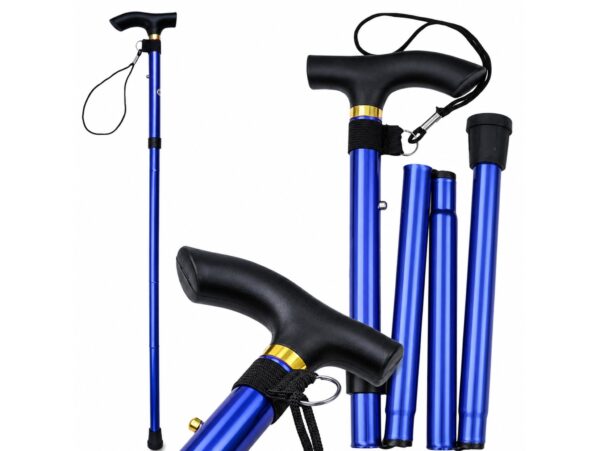 LASKA INWALIDZKA SKŁADANA 92cm - niebieski