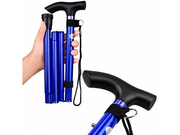 LASKA INWALIDZKA SKŁADANA 92cm - niebieski