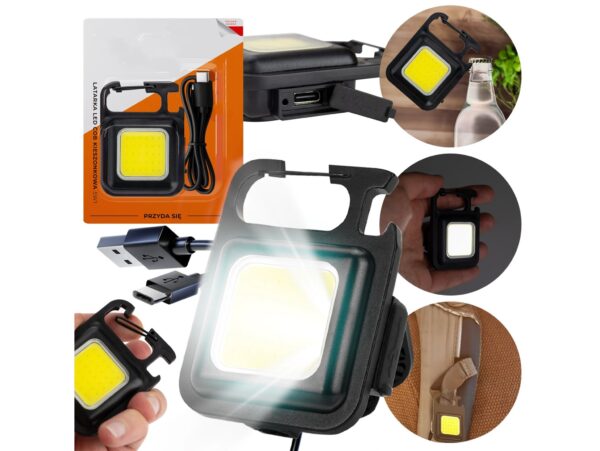 LATARKA LED COB KIESZONKOWA 5w1