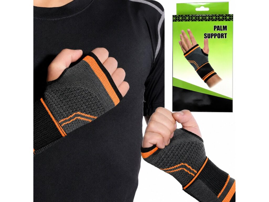 OPASKA STABILIZATOR ŚCIĄGACZ SPORTOWY NA NADGARSTEK - pomarańczowy