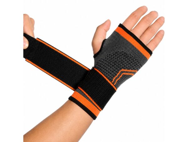 OPASKA STABILIZATOR ŚCIĄGACZ SPORTOWY NA NADGARSTEK - pomarańczowy