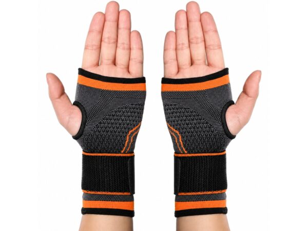 OPASKA STABILIZATOR ŚCIĄGACZ SPORTOWY NA NADGARSTEK - pomarańczowy
