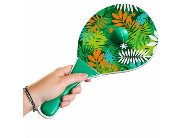 PALETKI DREWNIANE DO PADDLE PLAŻOWE ZESTAW 2 PALETKI+PIŁKA - wzór 2