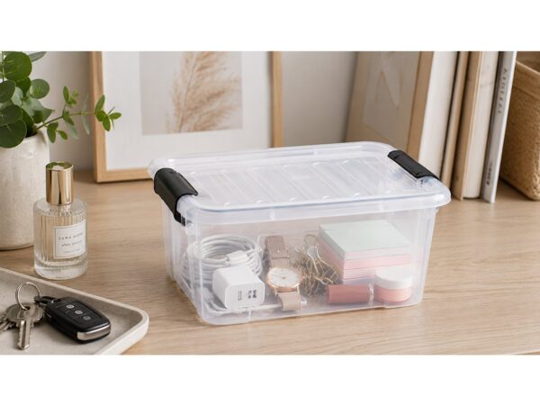 POJEMNIK Z POKRYWĄ DO PRZECHOWYWANIA HOME BOX 2L