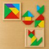 TANGRAM KLOCKI UKŁADANKA LOGICZNA 14,5x14,5cm
