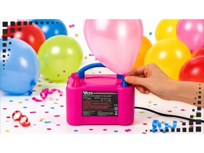 VEZO POMPKA ELEKTRYCZNA DO BALONÓW RÓŻOWO-NIEBIESKI - 18x12x12