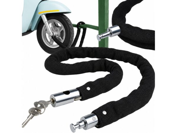 BLOKADA ŁAŃCUCHA ROWERU 80CM - czarny