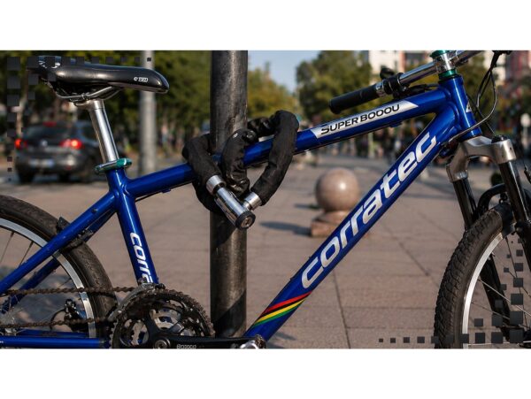 BLOKADA ŁAŃCUCHA ROWERU 80CM - czarny