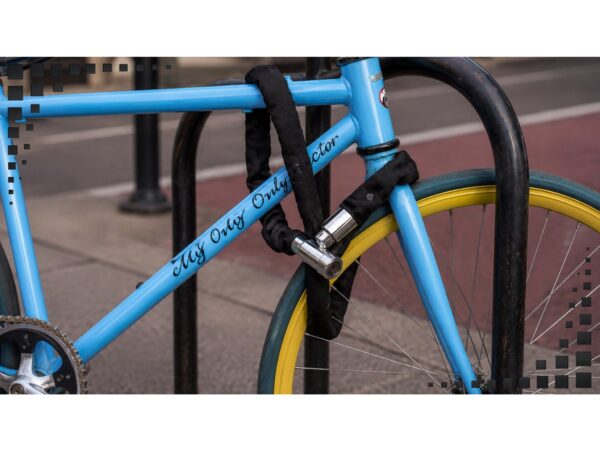 BLOKADA ŁAŃCUCHA ROWERU 80CM - czarny