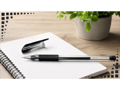 DŁUGOPISY ŻELOWE CIENKOPISY 0.5mm 8SZT - czarny