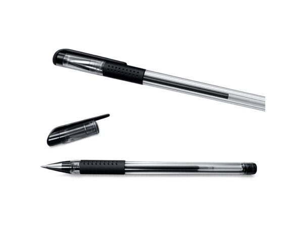 DŁUGOPISY ŻELOWE CIENKOPISY 0.5mm 8SZT - czarny