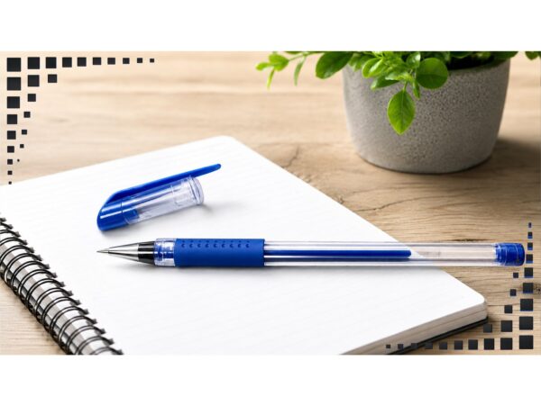DŁUGOPISY ŻELOWE CIENKOPISY 0.5mm 8SZT - niebieski