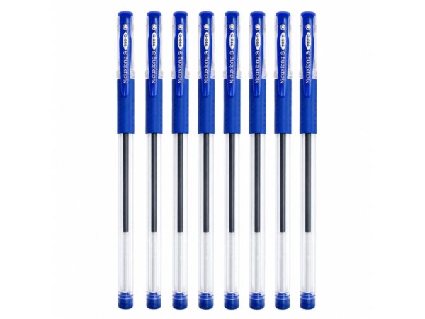 DŁUGOPISY ŻELOWE CIENKOPISY 0.5mm 8SZT - niebieski