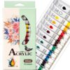 FARBY AKRYLOWE W TUBKACH 12szt 12ml