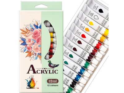 FARBY AKRYLOWE W TUBKACH 12szt 12ml