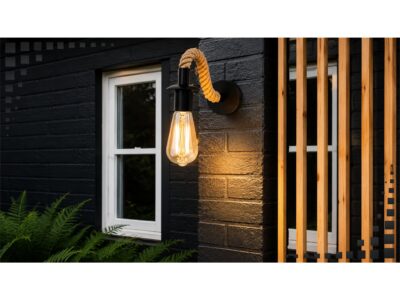 KINKIET LAMPA ŚCIENNA SZNUR JUTOWY E27