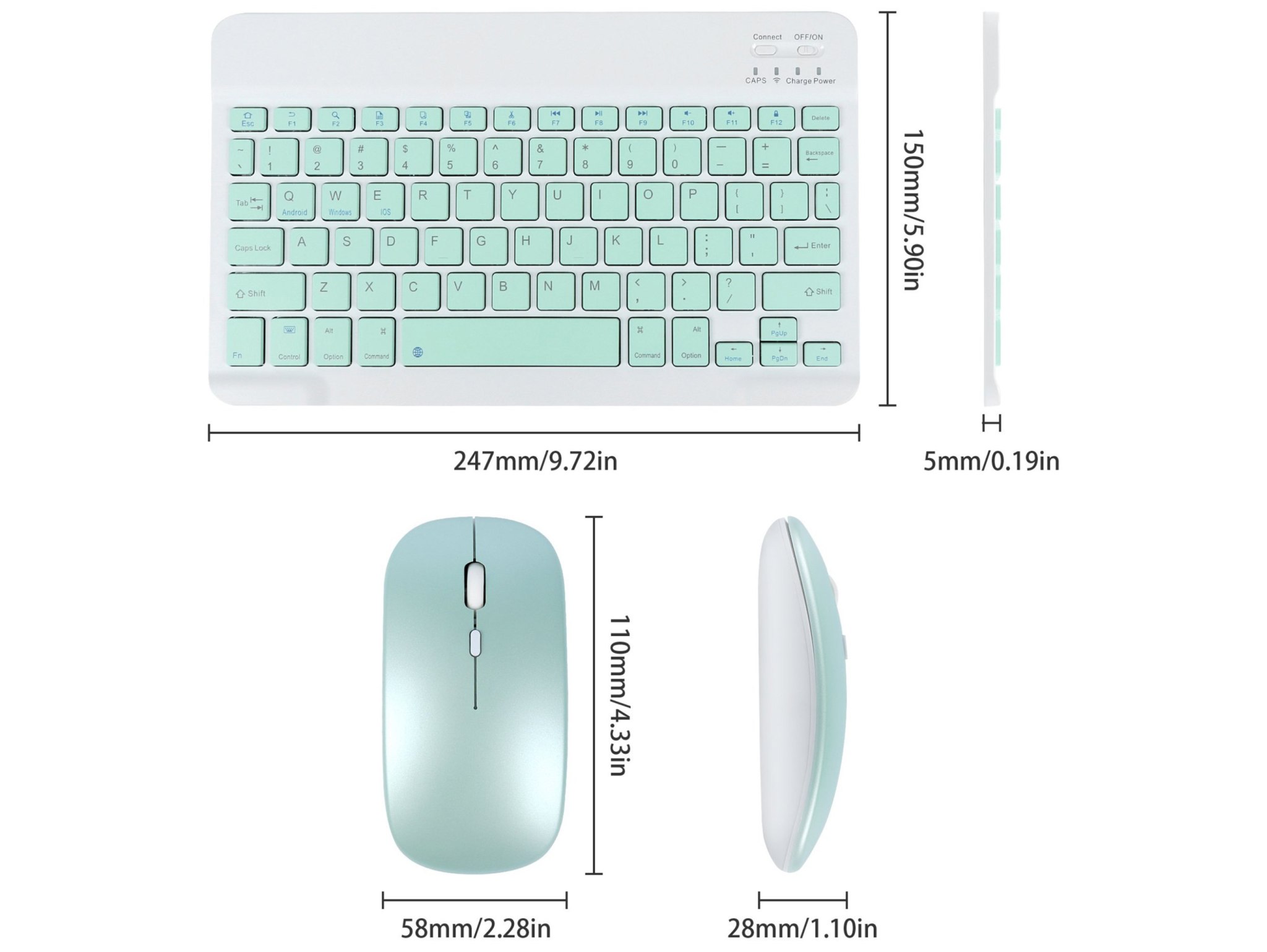 KLAWIATURA + MYSZ BEZPRZEDWODOWY ZESTAW SLIM