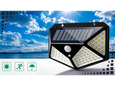 LAMPA SOLARNA CZUJNIK RUCHU ZMIERZCHU 100 LED