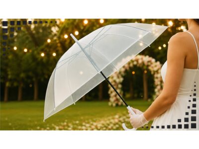 PARASOL PRZEZROCZYSTY 72cm - biały