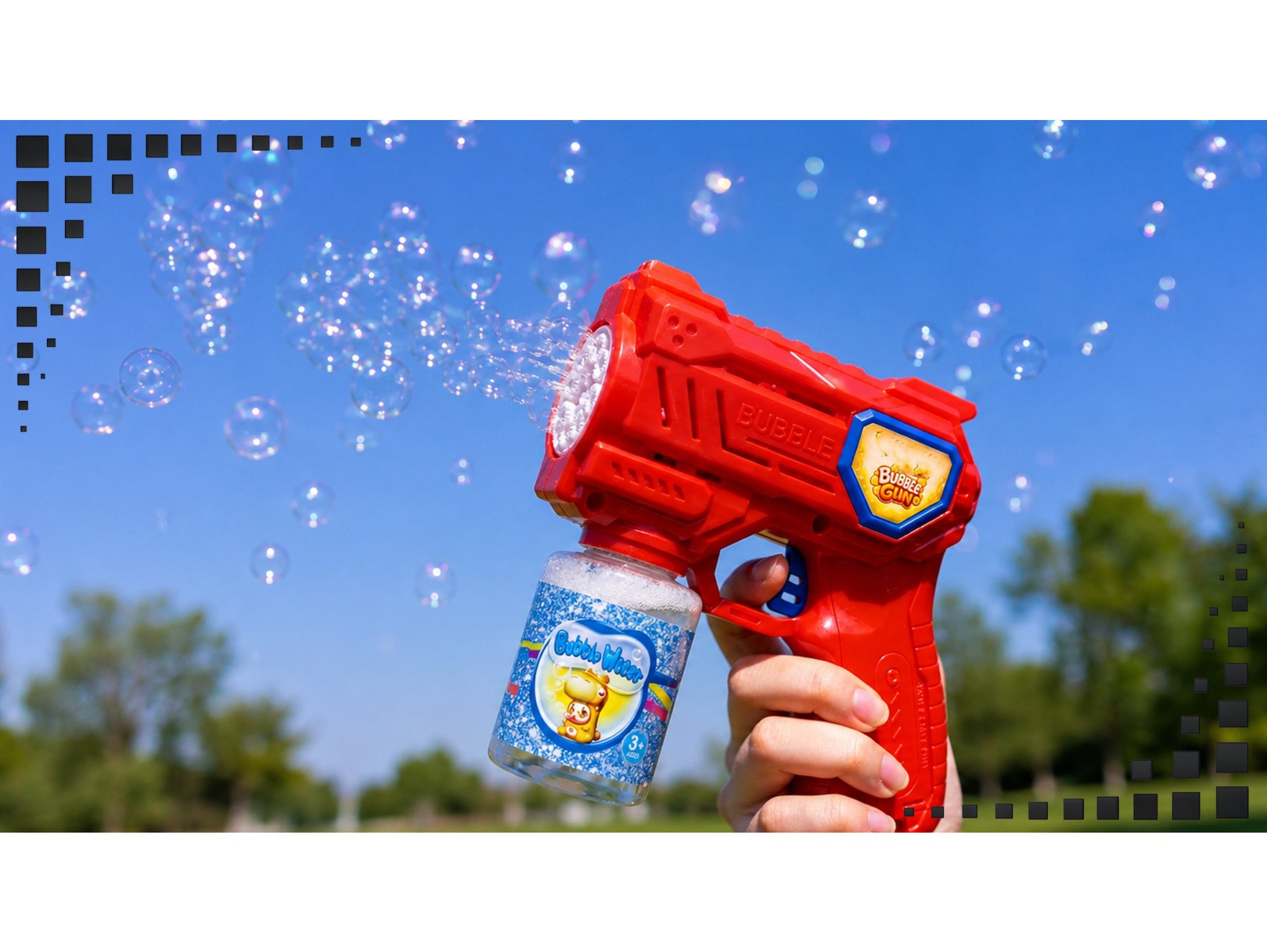 PISTOLET DO BANIEK MYDLANYCH + BAŃKI 70ML - czerwony