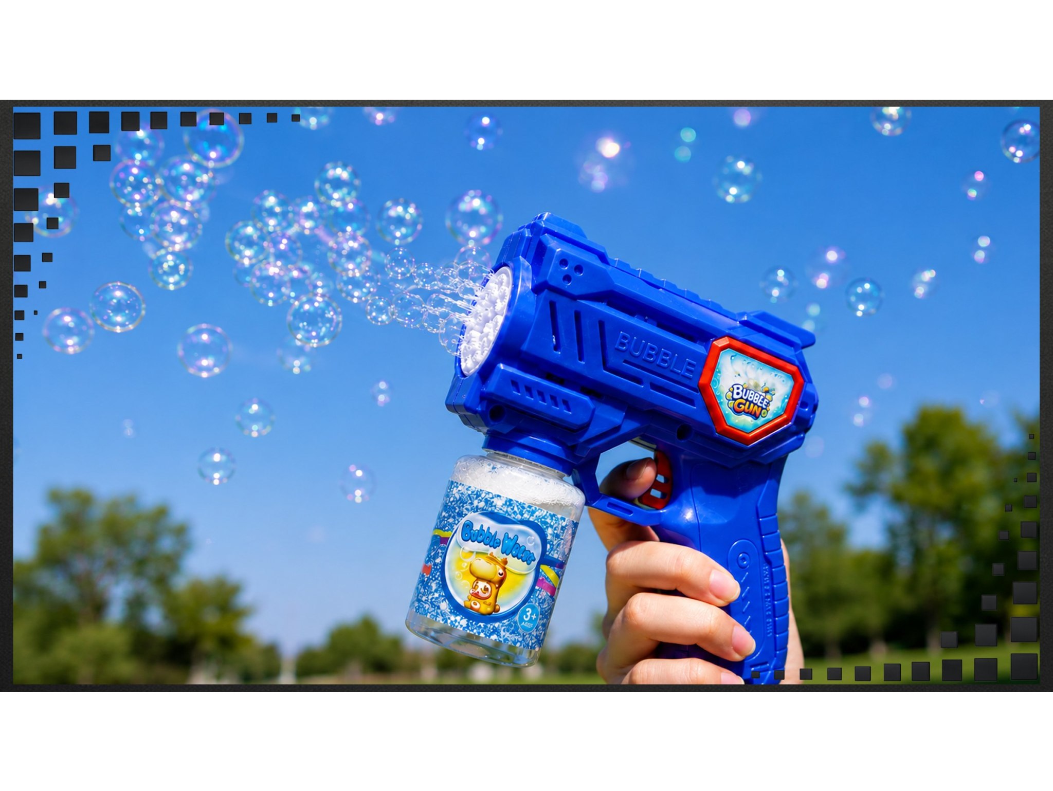 PISTOLET DO BANIEK MYDLANYCH + BAŃKI 70ML - niebieski