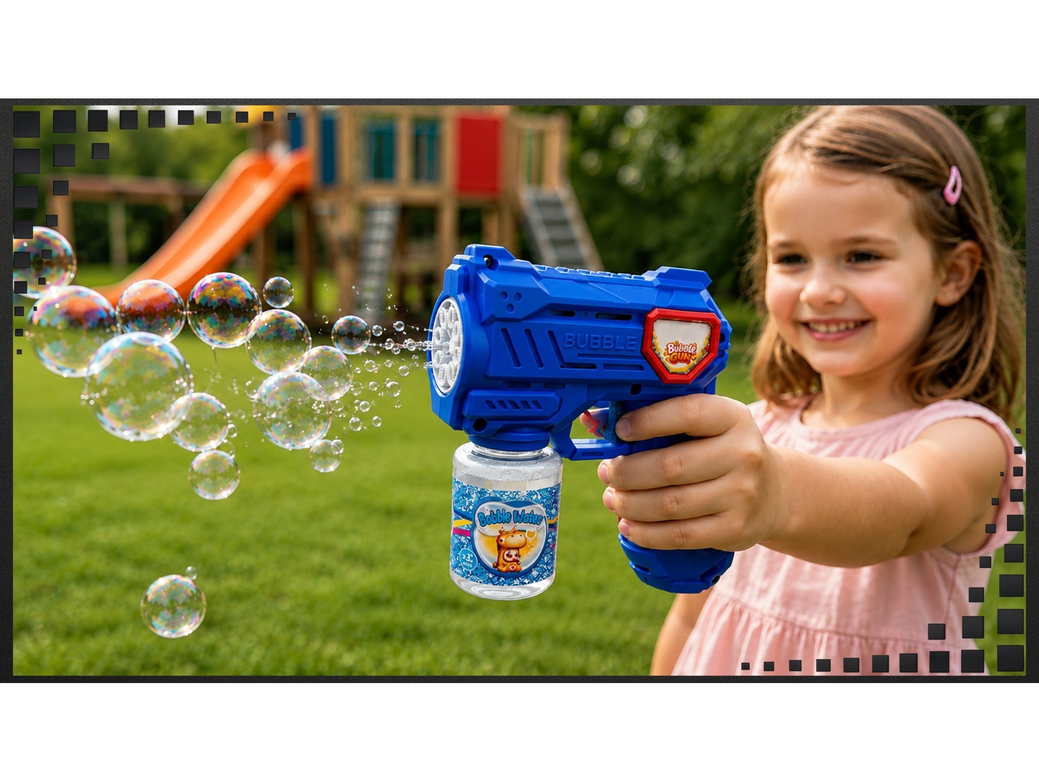 PISTOLET DO BANIEK MYDLANYCH + BAŃKI 70ML - niebieski