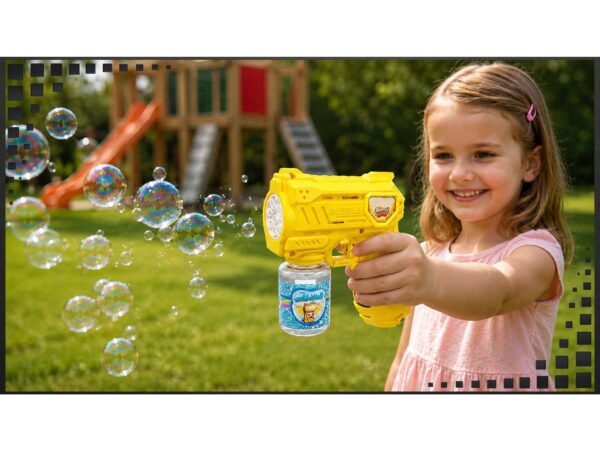PISTOLET DO BANIEK MYDLANYCH + BAŃKI 70ML - żółty