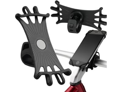 UCHWYT ROWEROWY NA TELEFON SILIKONOWY - czarny