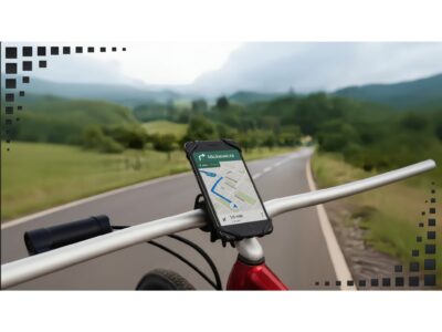 UCHWYT ROWEROWY NA TELEFON SILIKONOWY - czarny