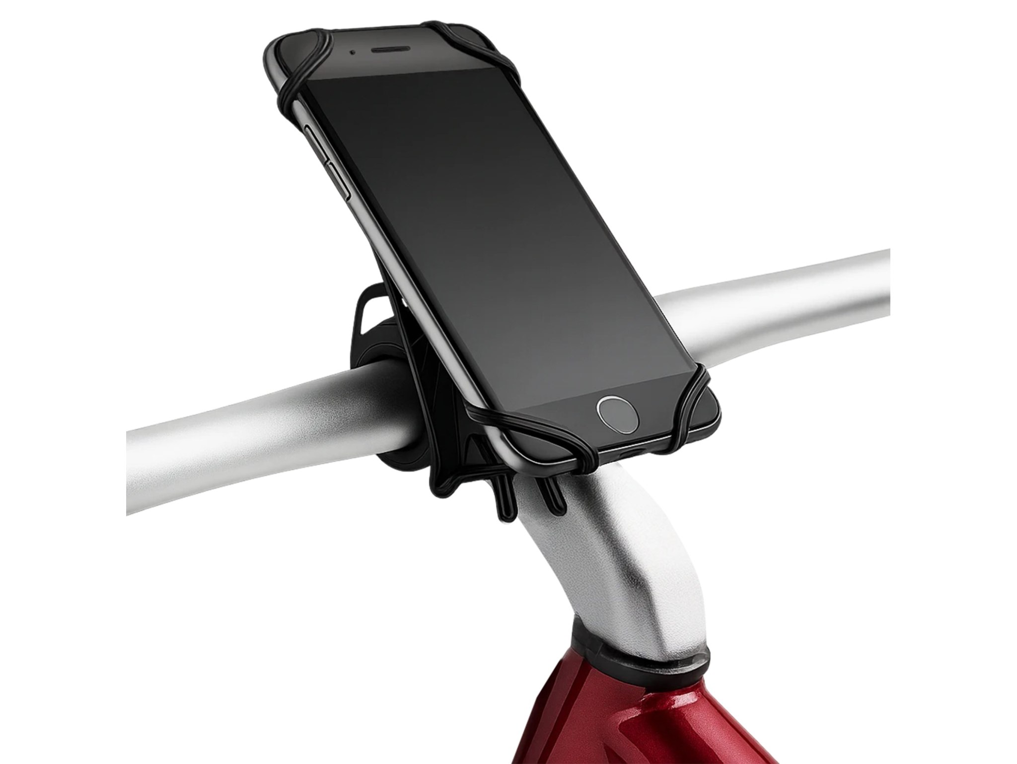 UCHWYT ROWEROWY NA TELEFON SILIKONOWY - czarny