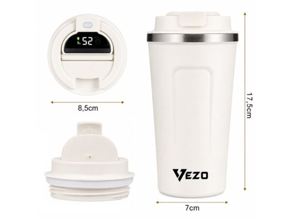 VEZO KUBEK TERMICZNY SMART LCD 500ML - biały