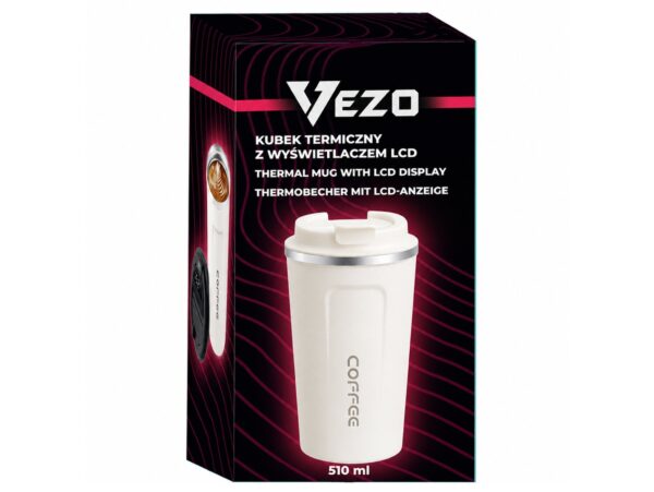 VEZO KUBEK TERMICZNY SMART LCD 500ML - biały